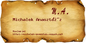 Michalek Anasztáz névjegykártya
